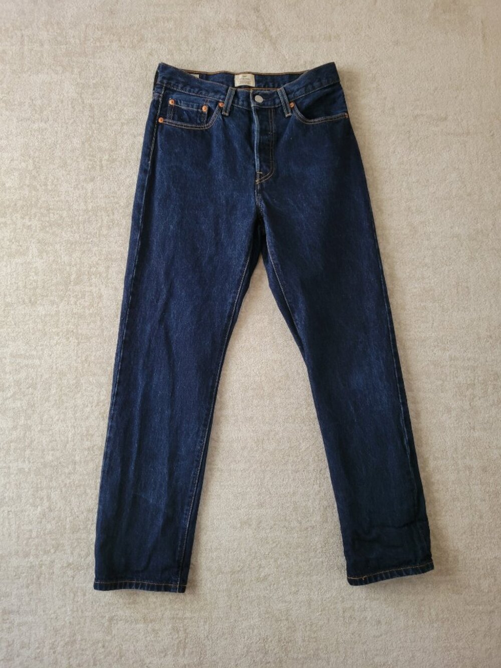 Levi’s 501 Original Straight Women’s Jeans W27 L30 Dark Wash Blue Retro Denim
